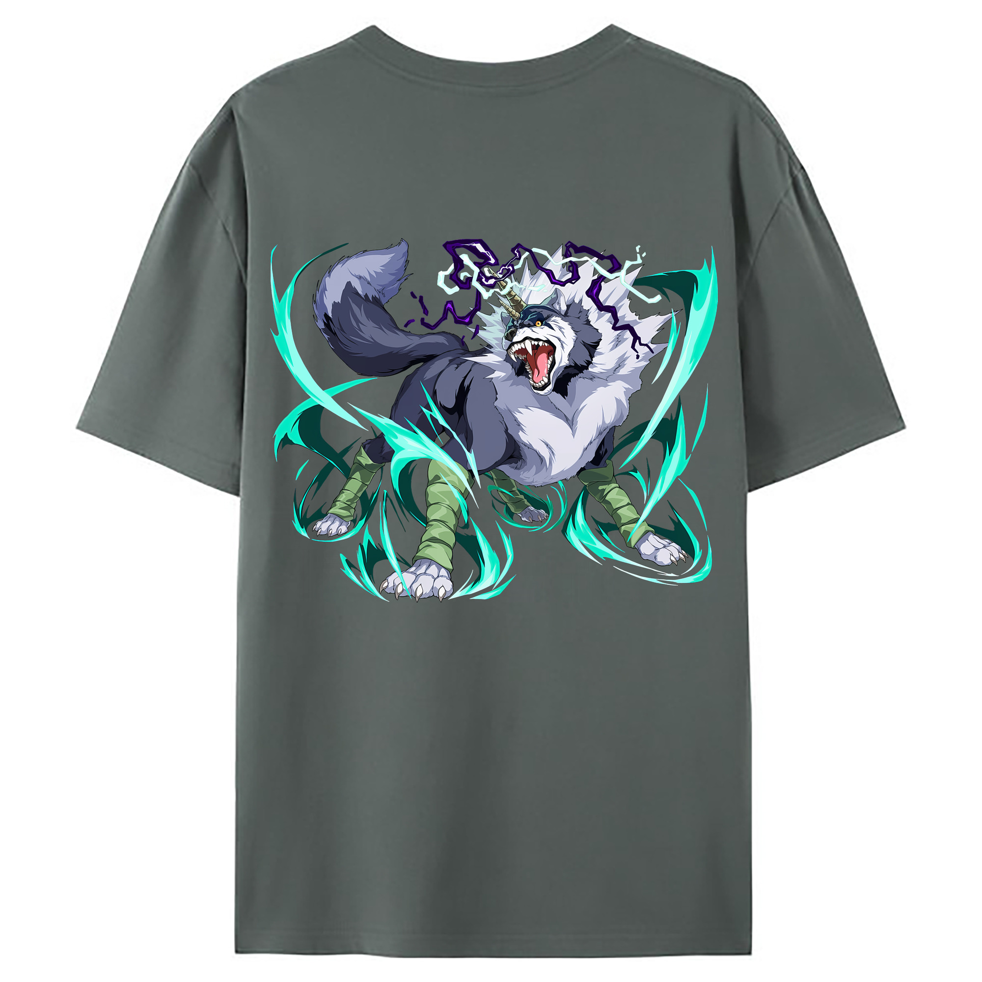 （画像用） 転スラ Regarding Reincarnated to Slime 綿100％ メンズ半袖Tシャツ（バックプリント） 通気性